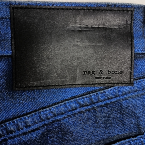 NWT Rag & Bone Maya High Rise Ankle Straight  Jean in Metallic Indigo $355 💙 24 - Picture 12 of 16